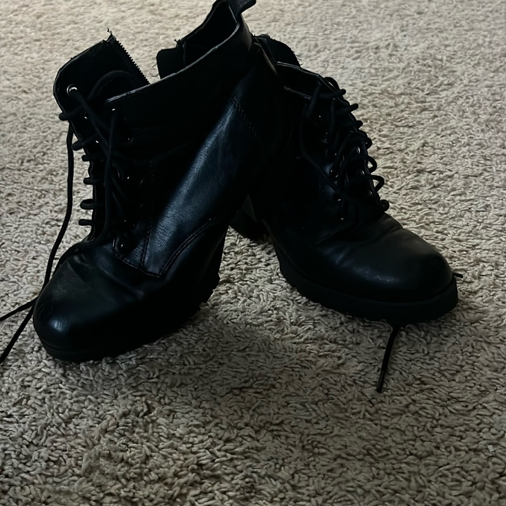Black rubber booties